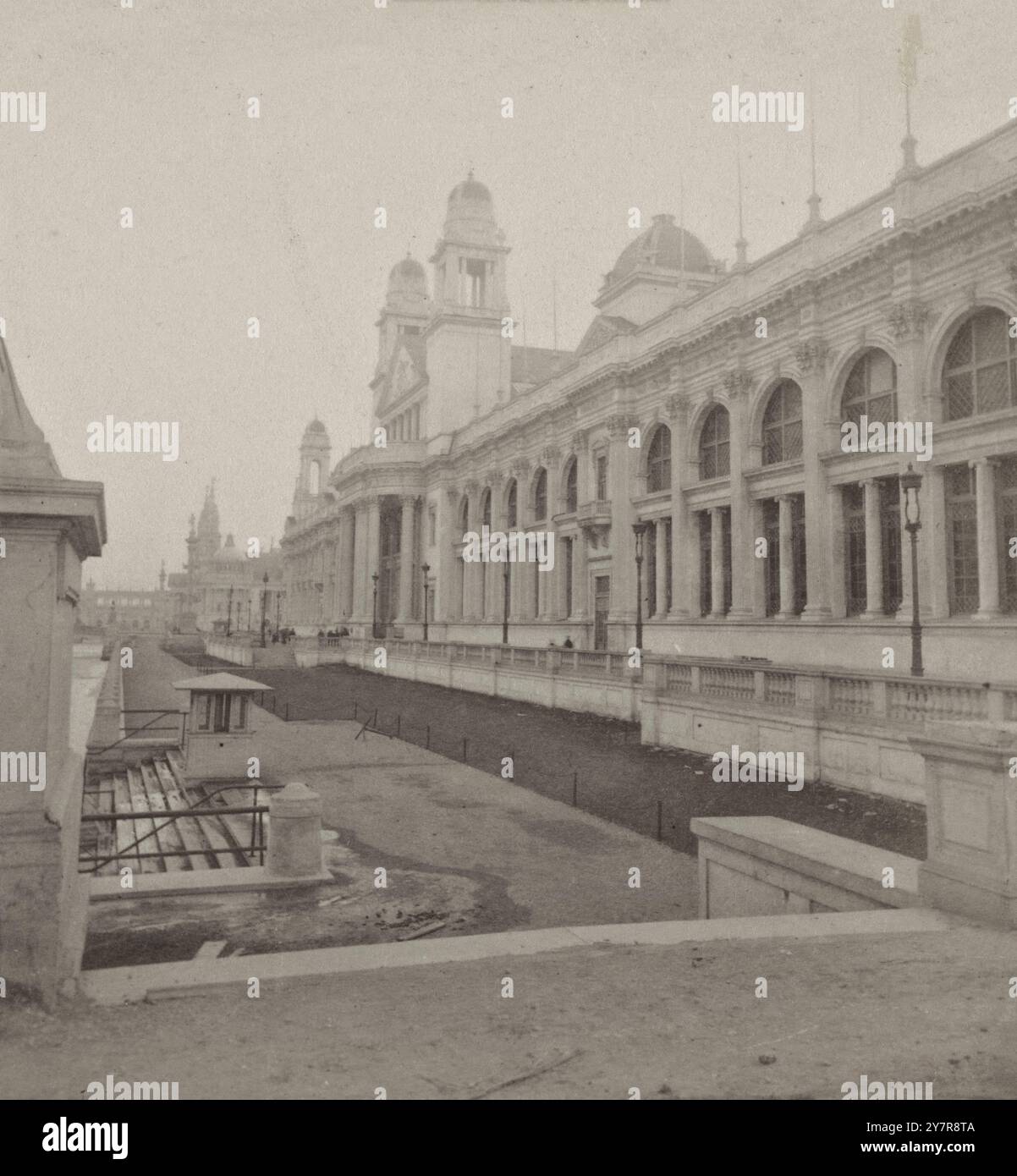 Photo vintage de Electricity Building à Chicago. Illinois. ÉTATS-UNIS. années 1890 Banque D'Images