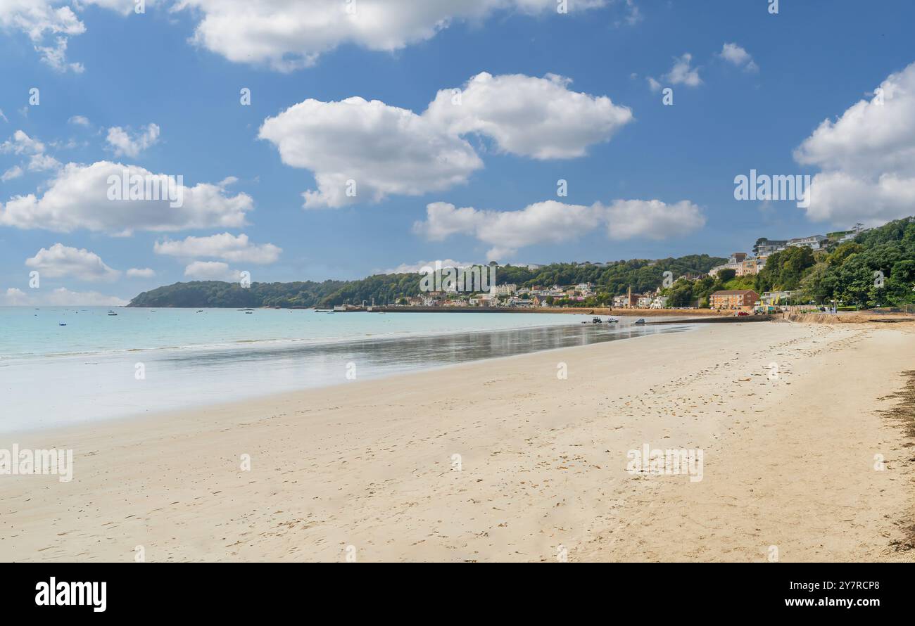La plage de St Brelade sur l'île de Jersey Banque D'Images