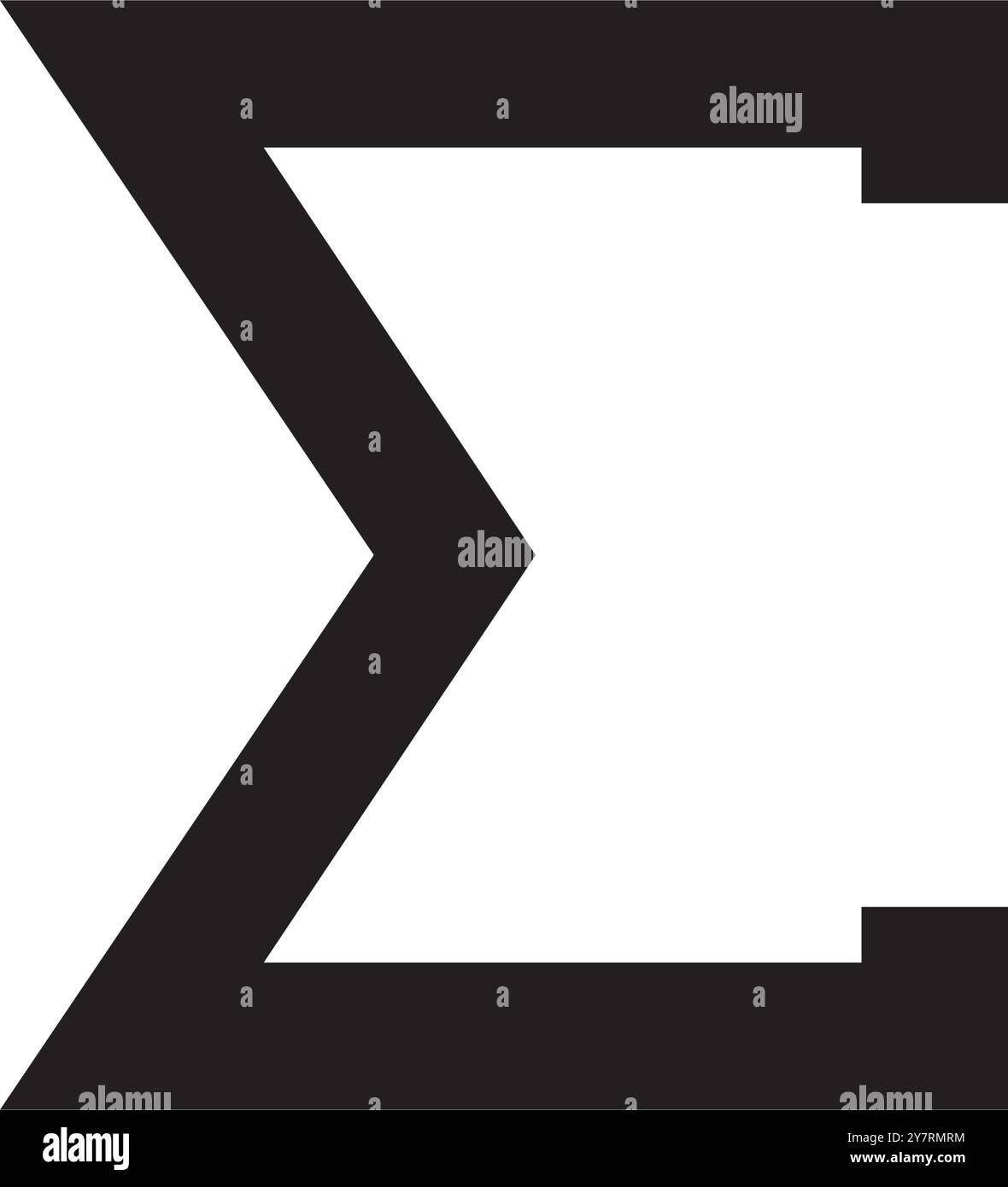 Sigma icône mathématique illustration Design Illustration de Vecteur