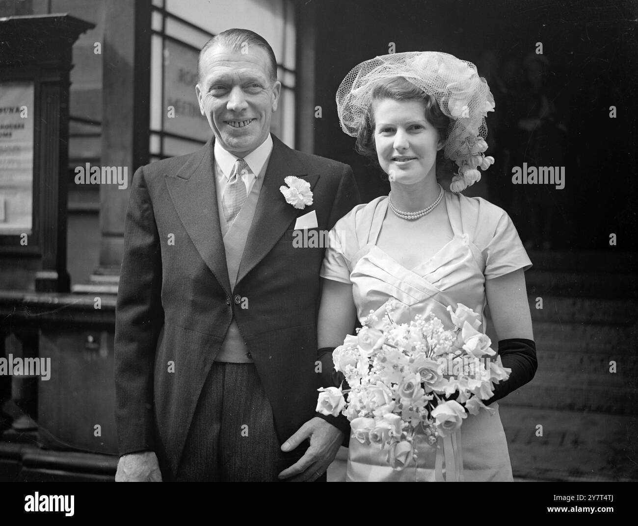 Ruth Mary Whiteford et le Capt Edward Sampson Allcock. 1er juin 1949 Banque D'Images