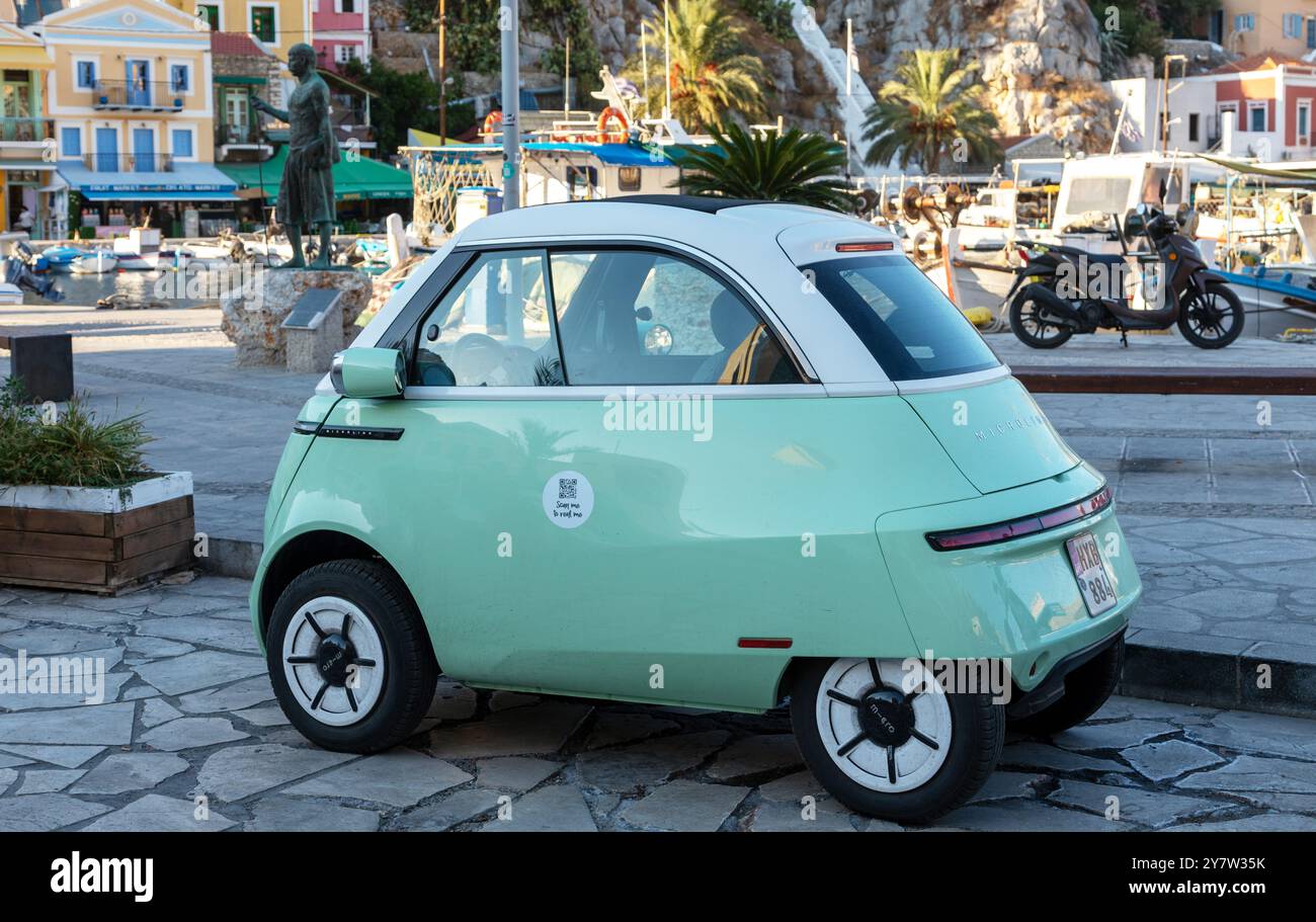 Microlino Electric Bubble car UK Banque D'Images