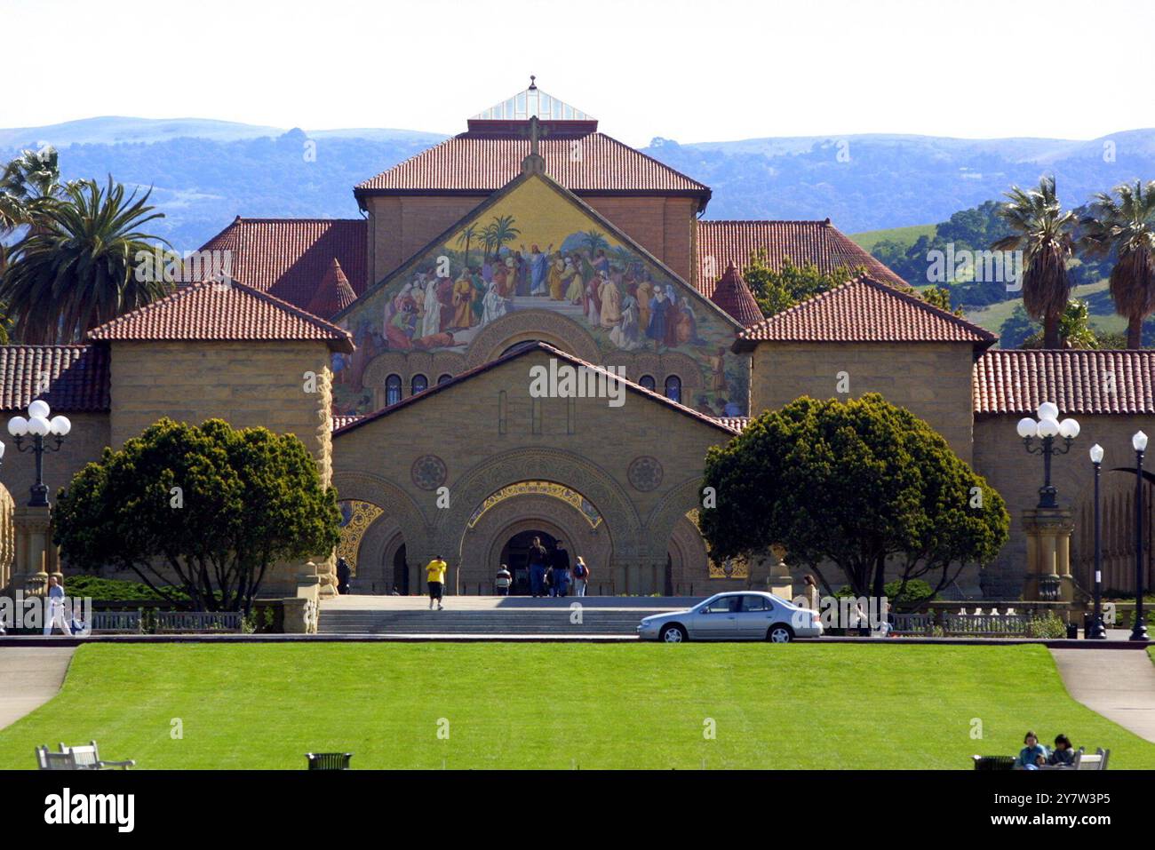 Stanford, Californie.,--ILe quad principal de l'Université de Stanford. 4-17-01 Banque D'Images