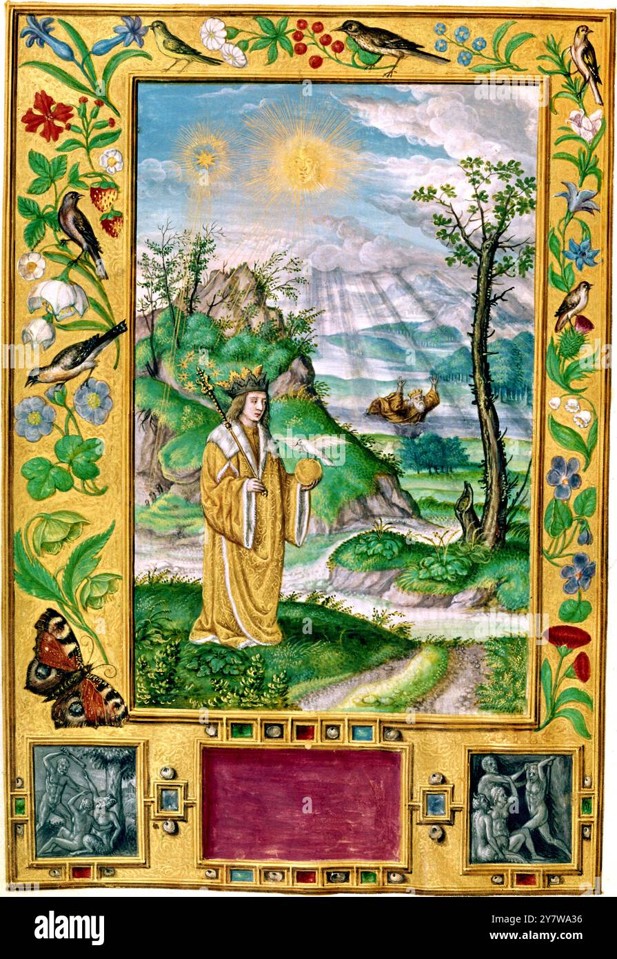 Alchimie - Splendor Solis par Salomon Trismosin 1582 Banque D'Images