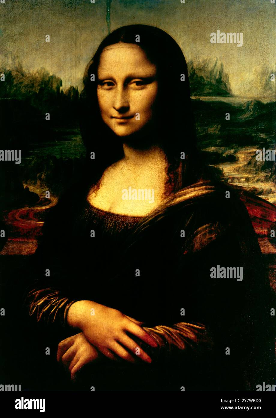 Affiche Mona Lisa La Joconde - Impression Haute Qualité 150g/m², Papier Brillant Résistant Aux UV - Fabriqué En France