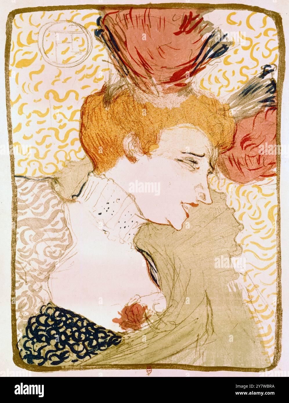 Mademoiselle Marcelle Lender, 1895 (litho et w/c) artiste Toulouse-Lautrec, Henri de (1864-1901) lieu Bibliotheque nationale, Paris, France Henri de Toulouse-Lautrec (24 novembre 1864 - 9 septembre 1901) est un peintre français, né Henri Marie Raymond de Toulouse-Lautrec Monfa à Albi, Tarn dans la région midi-Pyrénées, d'une vieille famille aristocratique. ©TopFoto Banque D'Images