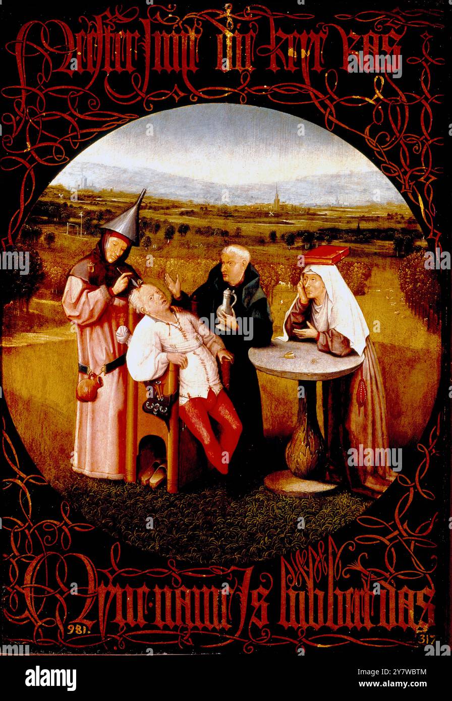 Hieronimus Bosch (1450-1516) - L'extraction de la pierre de folie dans le Prado, Madrid - ©2005 TopFoto Banque D'Images