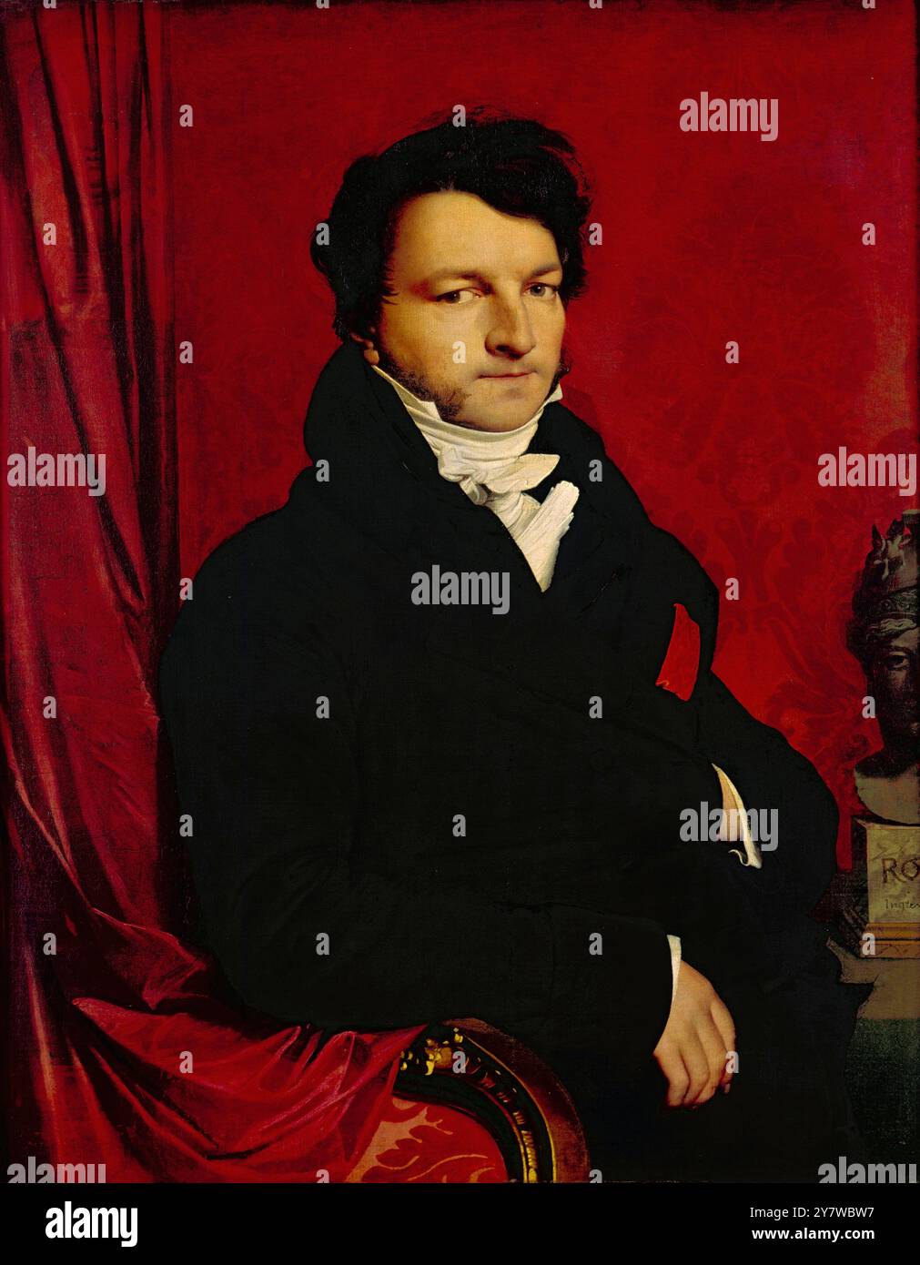 Monsieur de Norvins (1769-1854), 1811-12 (huile sur toile) artiste Ingres, Jean Auguste Dominique (1780-1867) lieu National Gallery, Londres, Royaume-Uni Jean Auguste Dominique Ingres (29 août 1780 - 14 janvier 1867) était un peintre français. Jacques Marquet de MontBreton de Norvins a varié sa carrière en tant que soldat officiel du gouvernement et diplomate a publié une histoire de Napoléon. ©TopFoto Banque D'Images