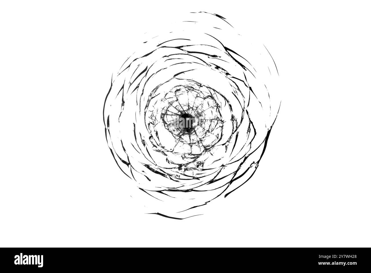 Texture de verre cassé sur un fond transparent Banque D'Images