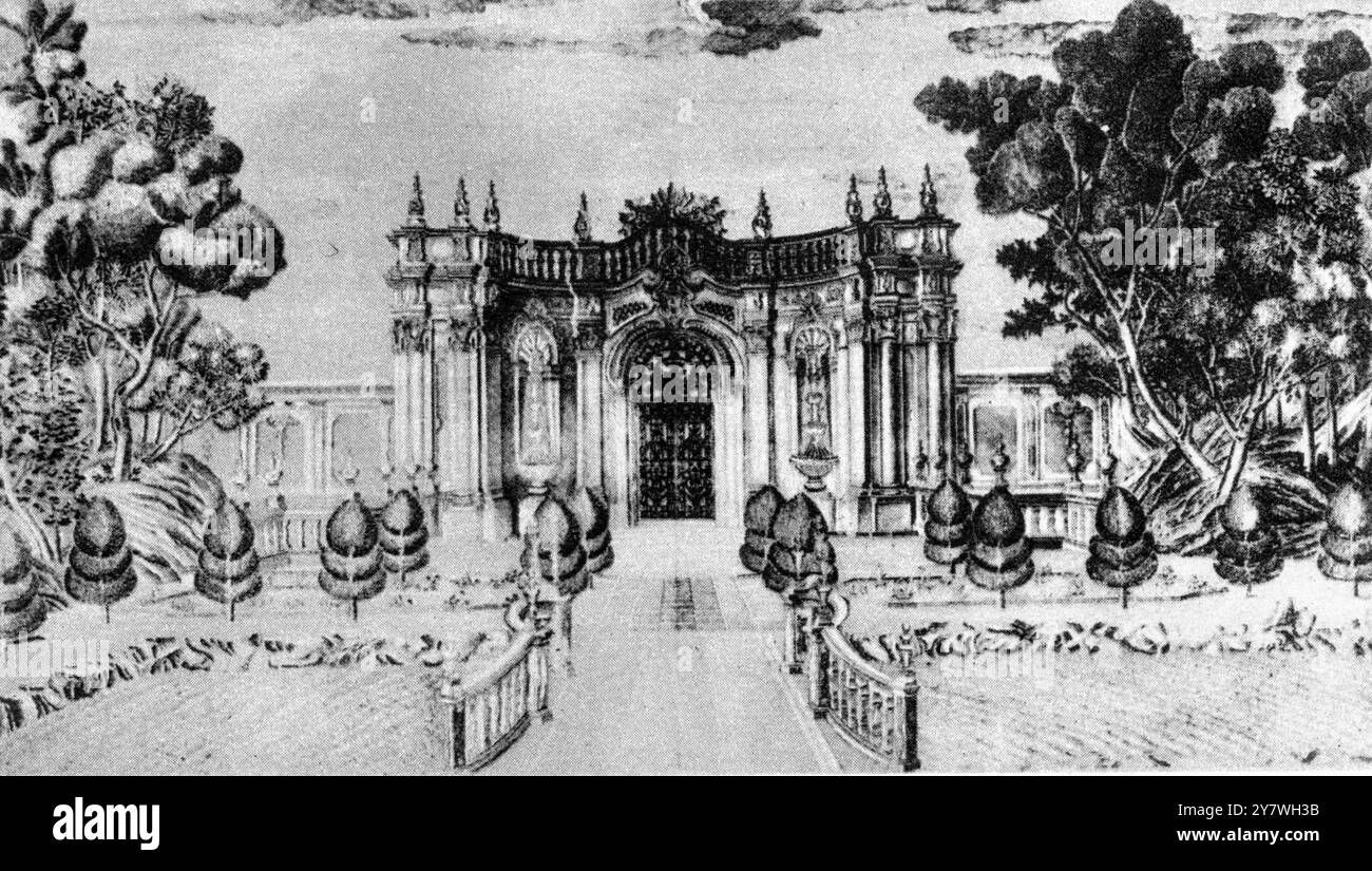 Palais de Yuan Ming Yuan , Pékin , Chine . En 1786 : Yang Chiao Lung ( ' Maison pour nourrir les oiseaux ' ). 16 juillet 1927 Banque D'Images