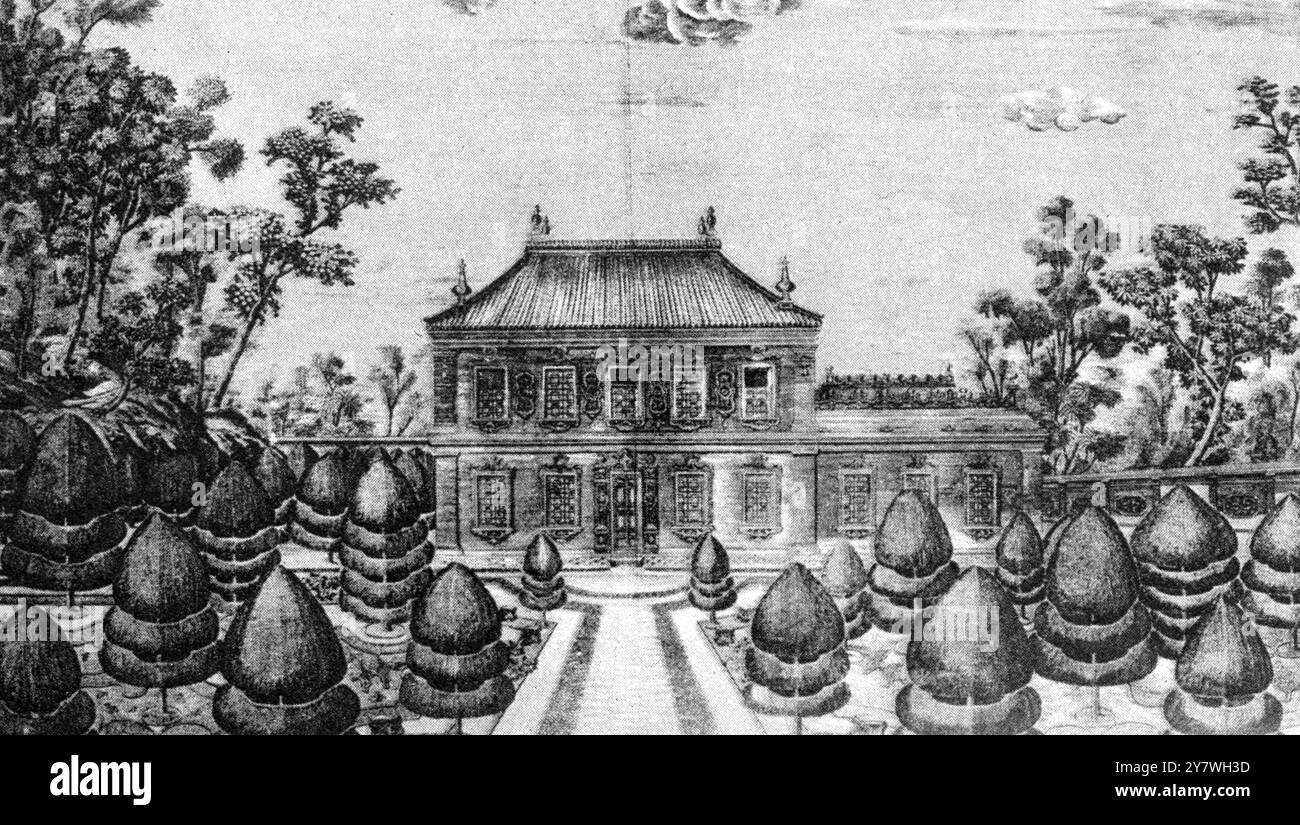Palais de Yuan Ming Yuan , Pékin , Chine . En 1786 : Hsu Shi Lou ( ' Maison de collecte de l'eau ' ) . 16 juillet 1927 Banque D'Images