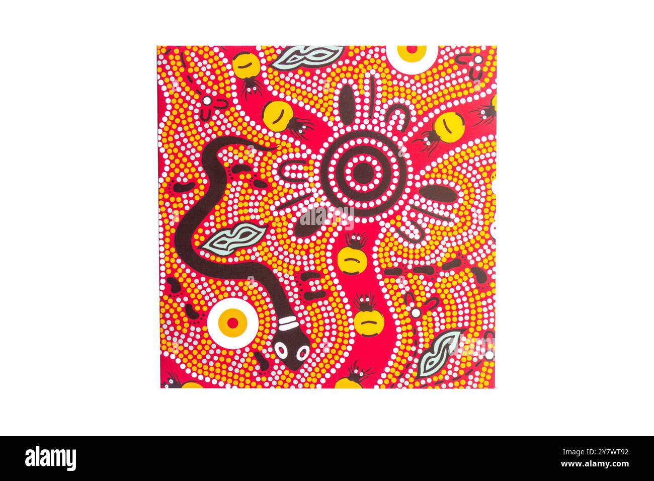 Peinture aborigène par points, Alice Springs, territoire du Nord, Australie Banque D'Images