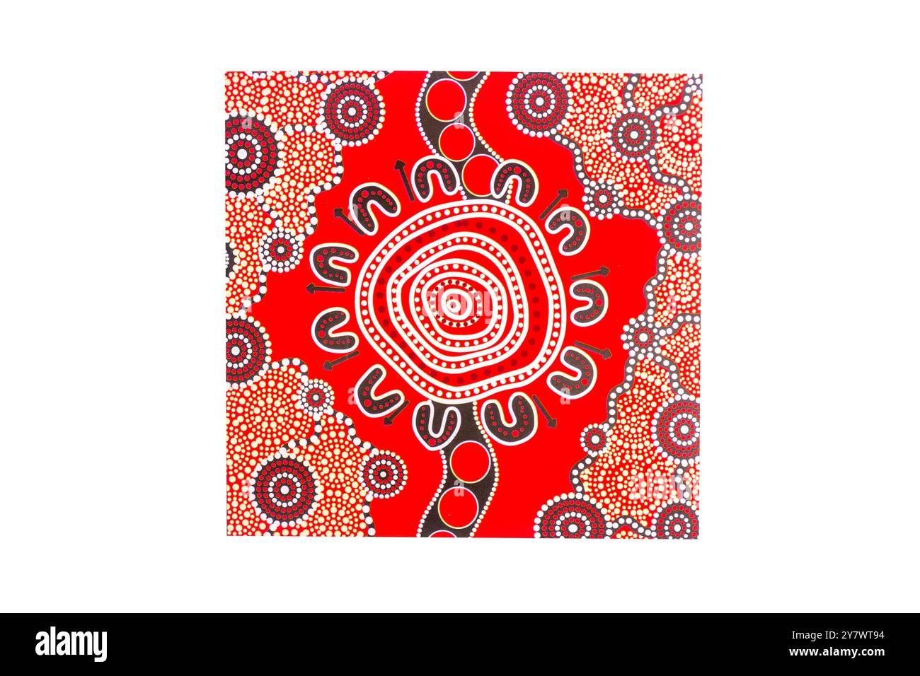 Peinture aborigène par points, Alice Springs, territoire du Nord, Australie Banque D'Images