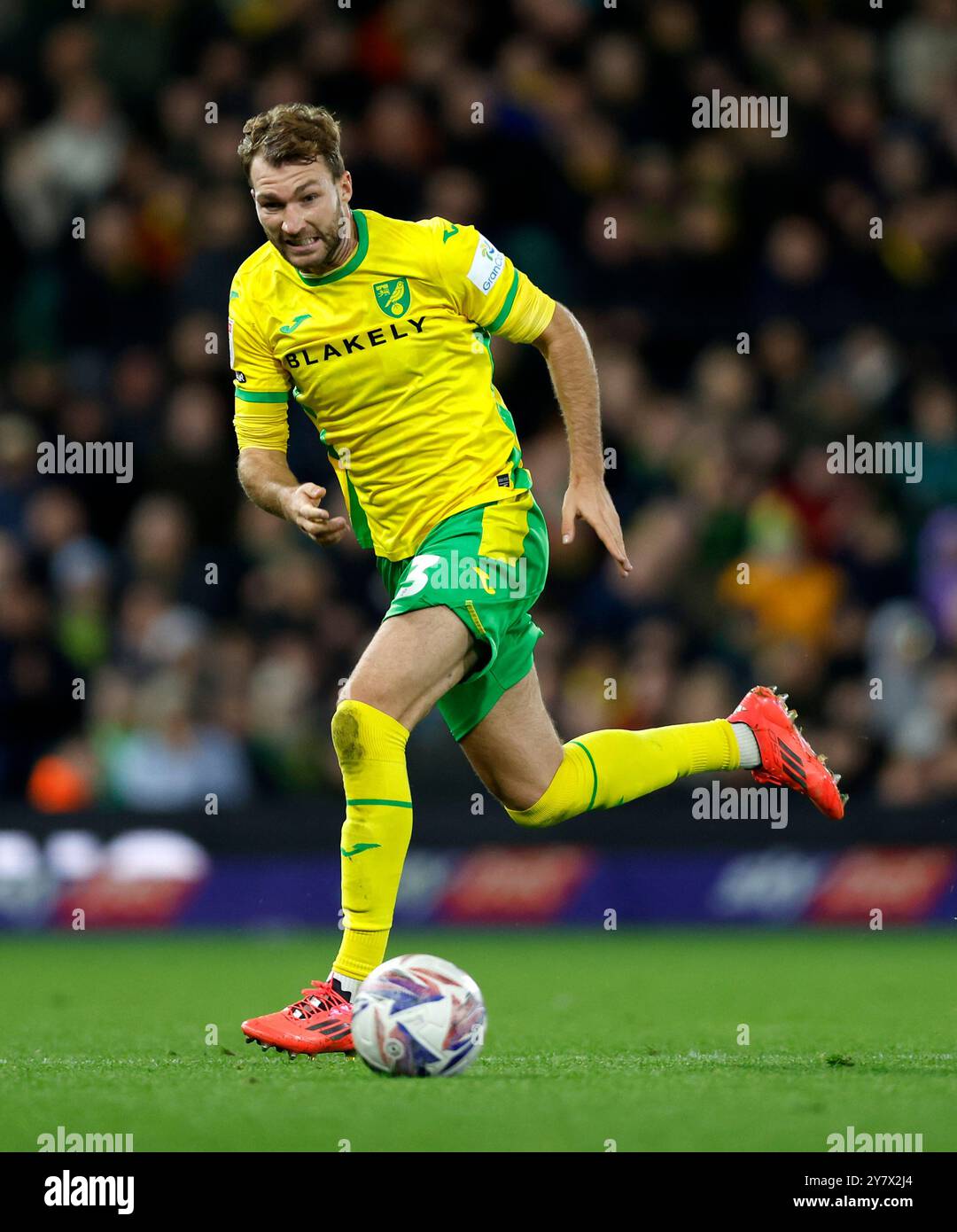 Jack Stacey de Norwich City lors du Sky Bet Championship match à Carrow Road, Norwich. Date de la photo : mardi 1er octobre 2024. Banque D'Images