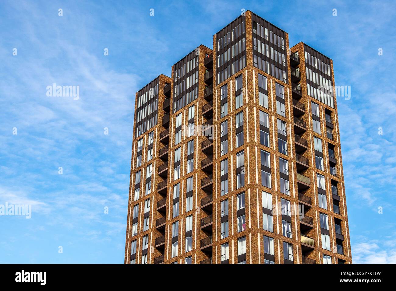 Immeuble moderne à Strijp-S, Eindhoven, pays-Bas, Europe. Banque D'Images