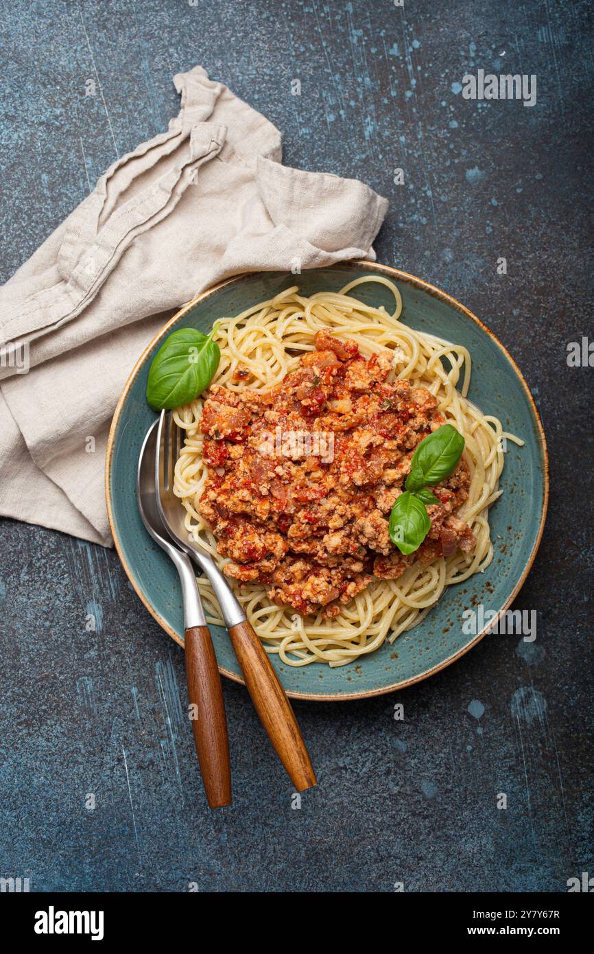 Spaghettis à la bolognaise Banque D'Images