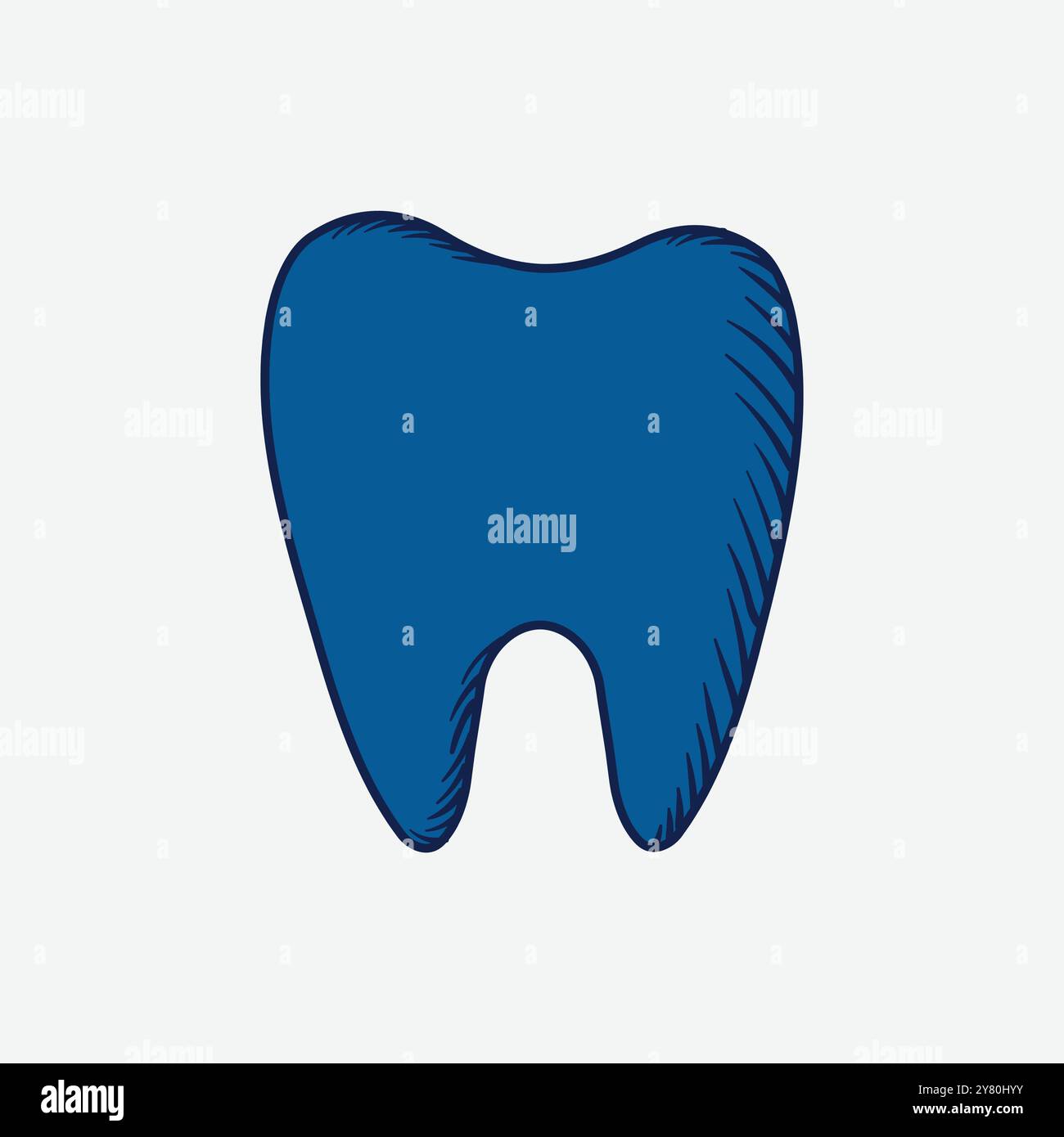 Vintage Blue Tooth dentiste dentiste médecin clinique illustration vecteur de conception Illustration de Vecteur