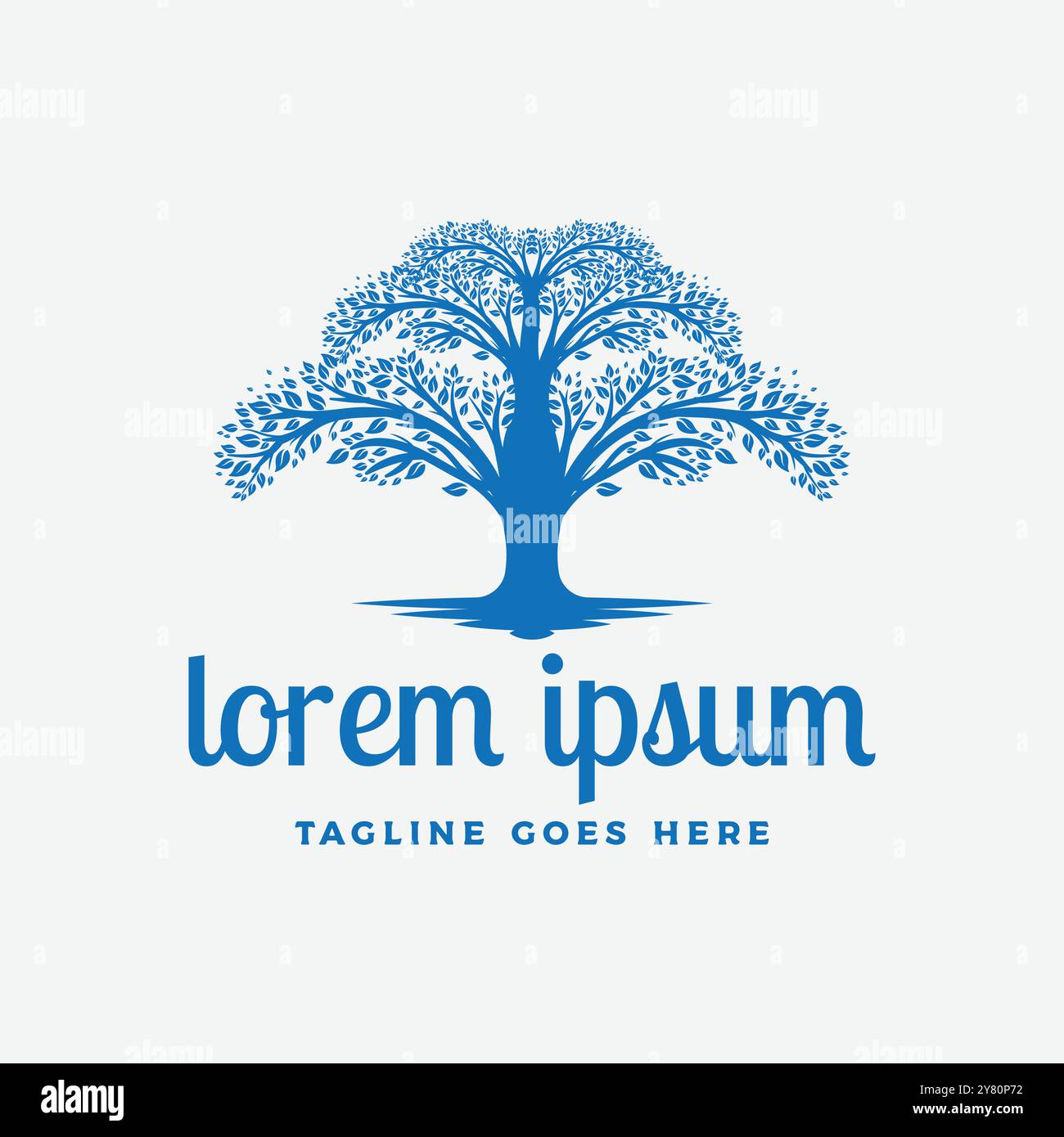 Arbre de vie , Oak Banyan Maple Silhouette illustration logo Design vecteur Illustration de Vecteur