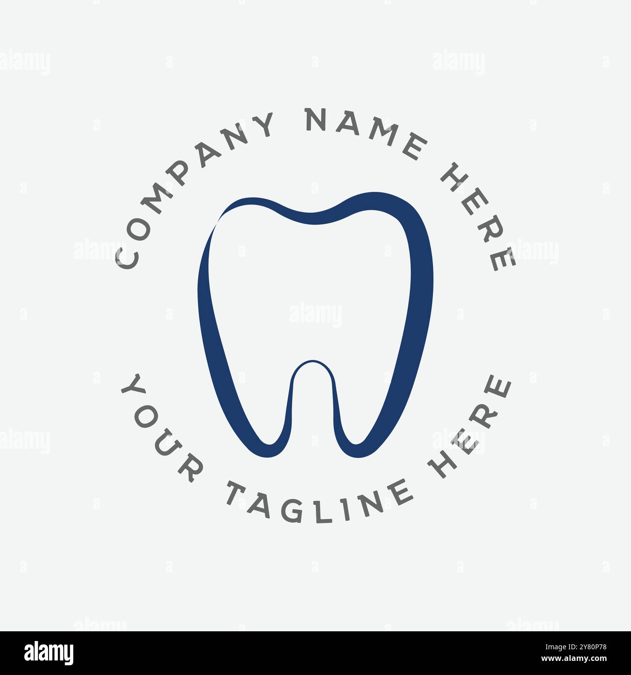 Ligne d'étiquette d'emblème de badge de dent pour dentiste dentiste clinique logo illustration vecteur de conception Illustration de Vecteur