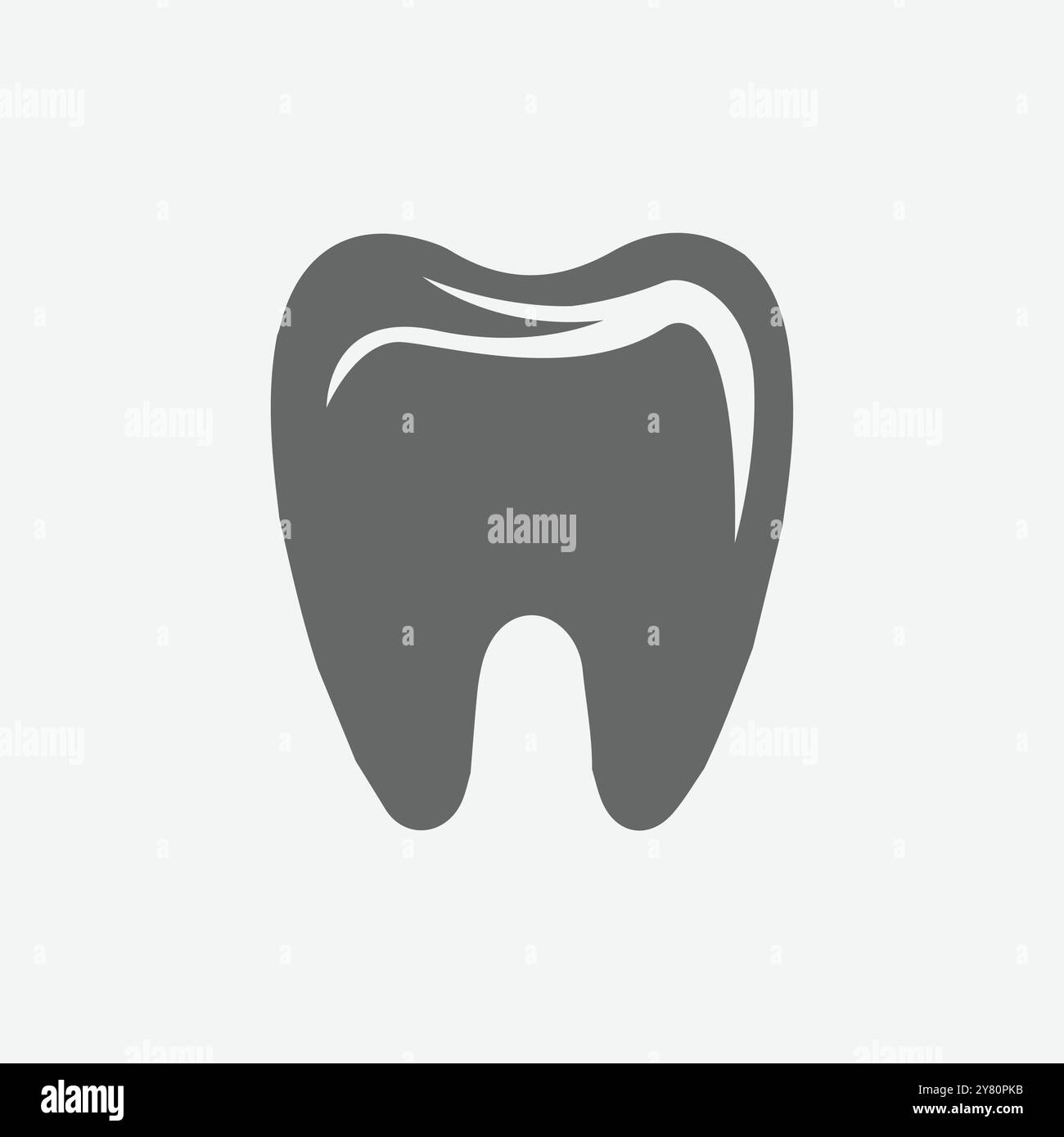 Illustration d'icône de dent minimaliste simple pour dent Dental Dentist Icon Design Illustration de Vecteur