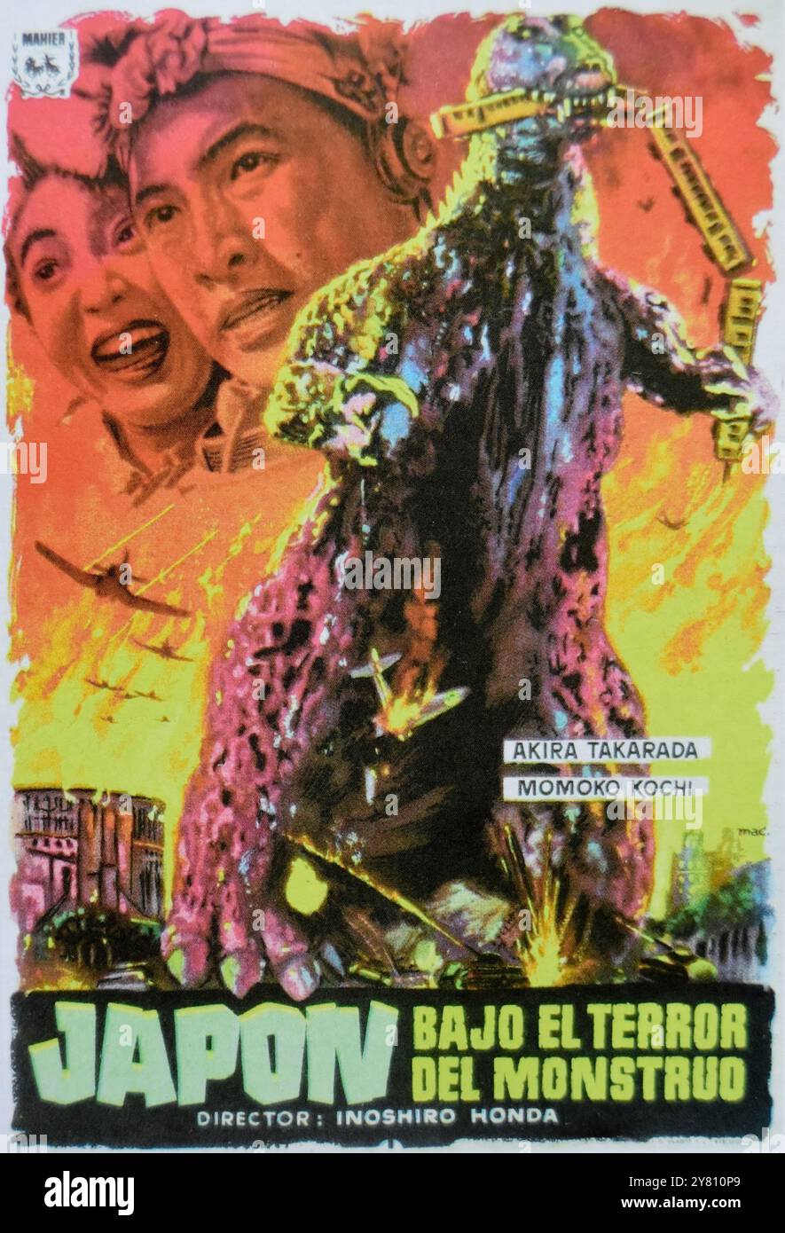 Godzilla, 1954. Réalisé par Ishiro Honda. Avec Takashi Shimura, Akihiko Hirata, Akira Takarada, Momoko Kōchi, Haruo Nakajima, Kokuten Kōdō. Japon. Banque D'Images