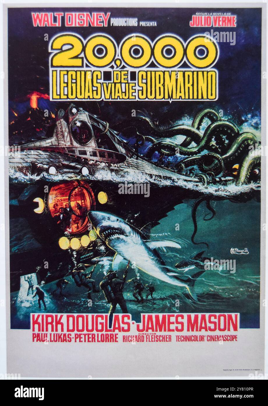 20 000 ligues sous la mer, 1954. Film d'aventure américain de science-fiction réalisé par Richard Fleischer. Banque D'Images