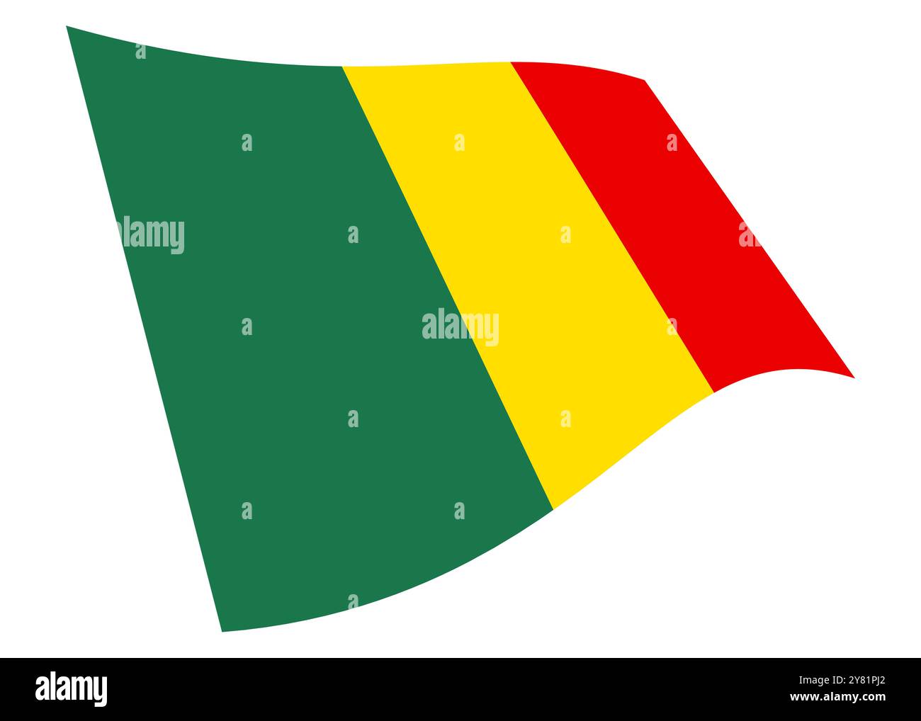Mali agitant drapeau 3d illustration Banque D'Images