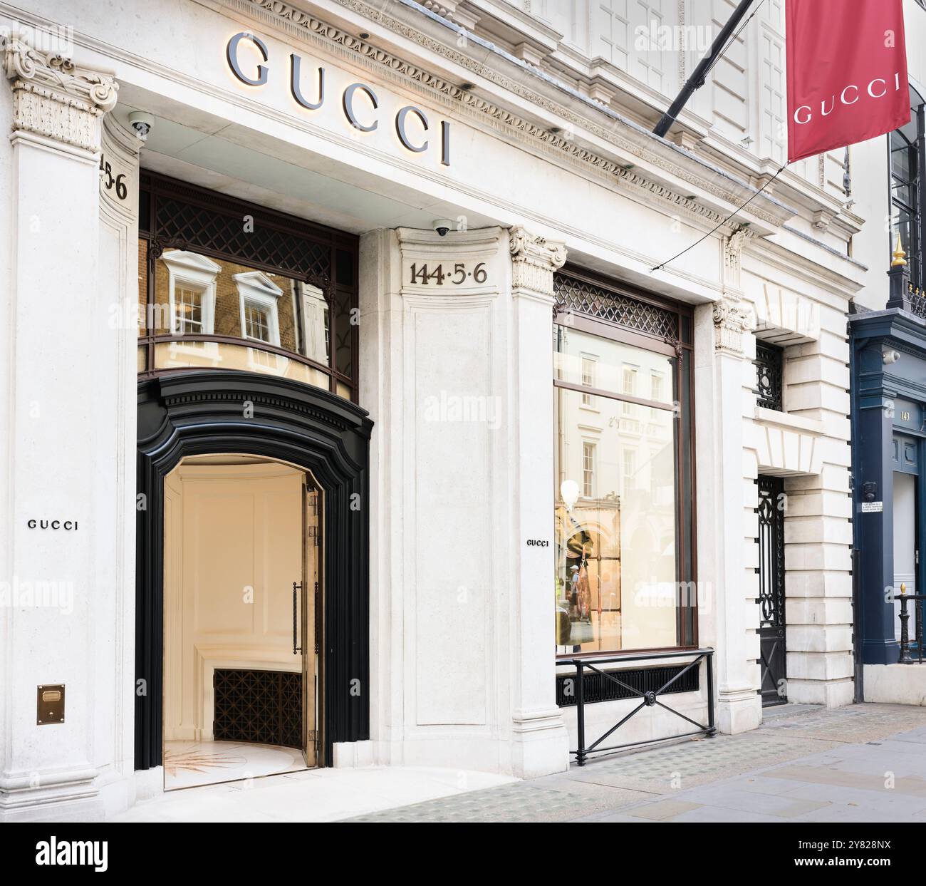 Gucci, New Bond Street, Mayfair, Londres, Angleterre. Banque D'Images