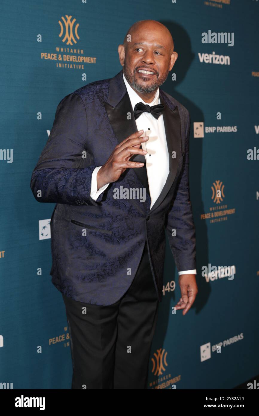 New York, NY - 27 septembre 2024 : Forest Whitaker assiste au gala faces of Hope de l'Initiative Whitaker Peace & Development au Gotham Hall de New York. Le gala, organisé conjointement avec l'Assemblée générale des Nations Unies, a célébré les artisans de la paix et les dirigeants qui se consacrent à la transformation des communautés touchées par les conflits. L’événement a présenté des histoires inspirantes de résilience et a mis en évidence l’impact de WPDI en Afrique, en Amérique du Nord et en Europe. Photo de Giada Papini Rampelotto/EuropaNewswire/Sipa USA Banque D'Images