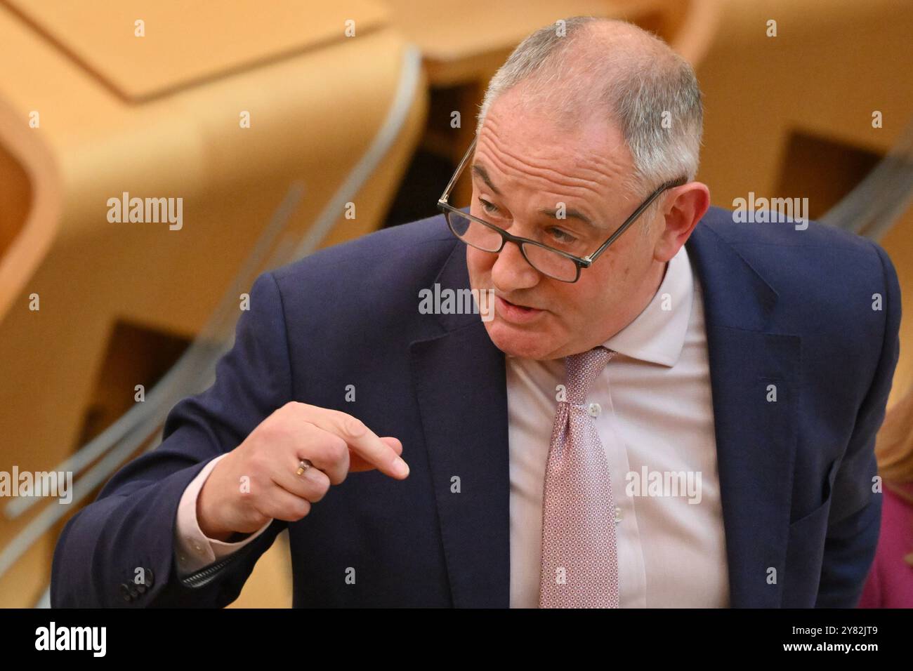 Édimbourg Écosse, Royaume-Uni 02 octobre 2024. Ministre du logement Paul McLennan MSP au Parlement écossais pour le débat du Parti travailliste écossais sur l'urgence du logement. crédit sst/alamy live news Banque D'Images