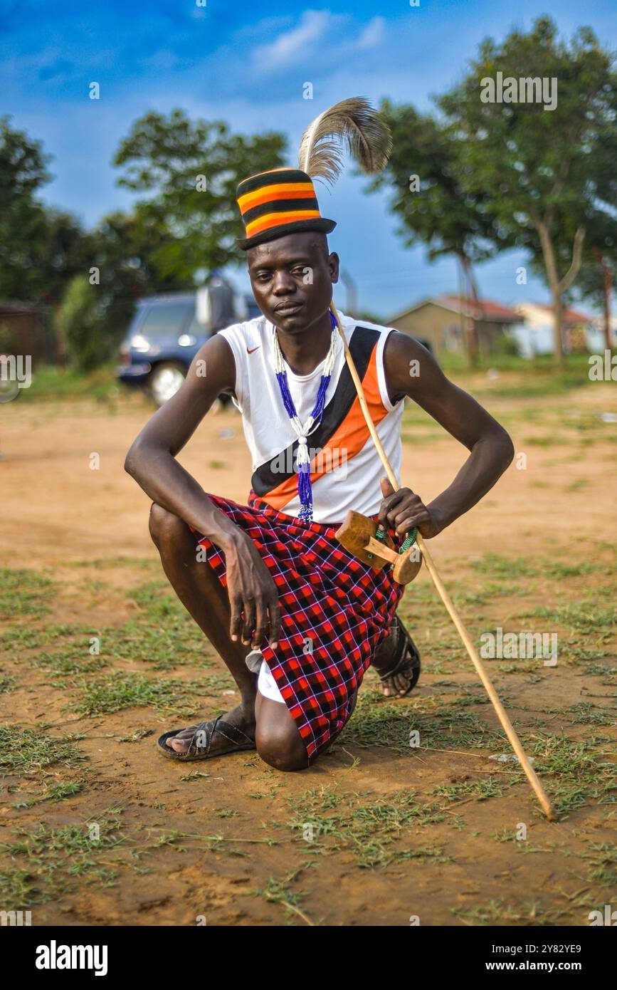 Un homme de Karimojong - Ouganda Banque D'Images