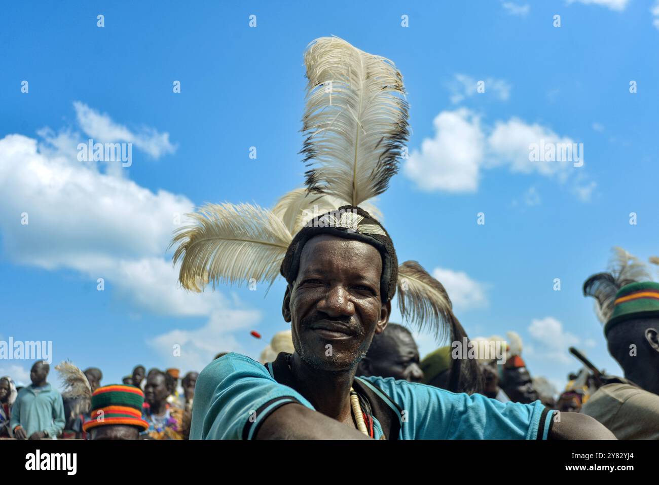 Un homme de Karimojong - Ouganda Banque D'Images