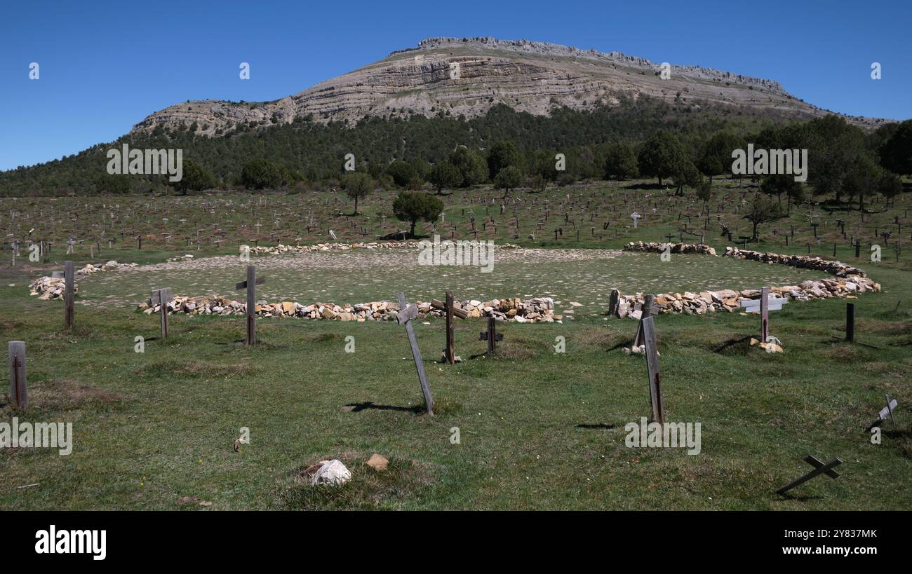 Cimetière de Sad Hill, lieu de tournage, près de Burgos, Espagne Banque D'Images