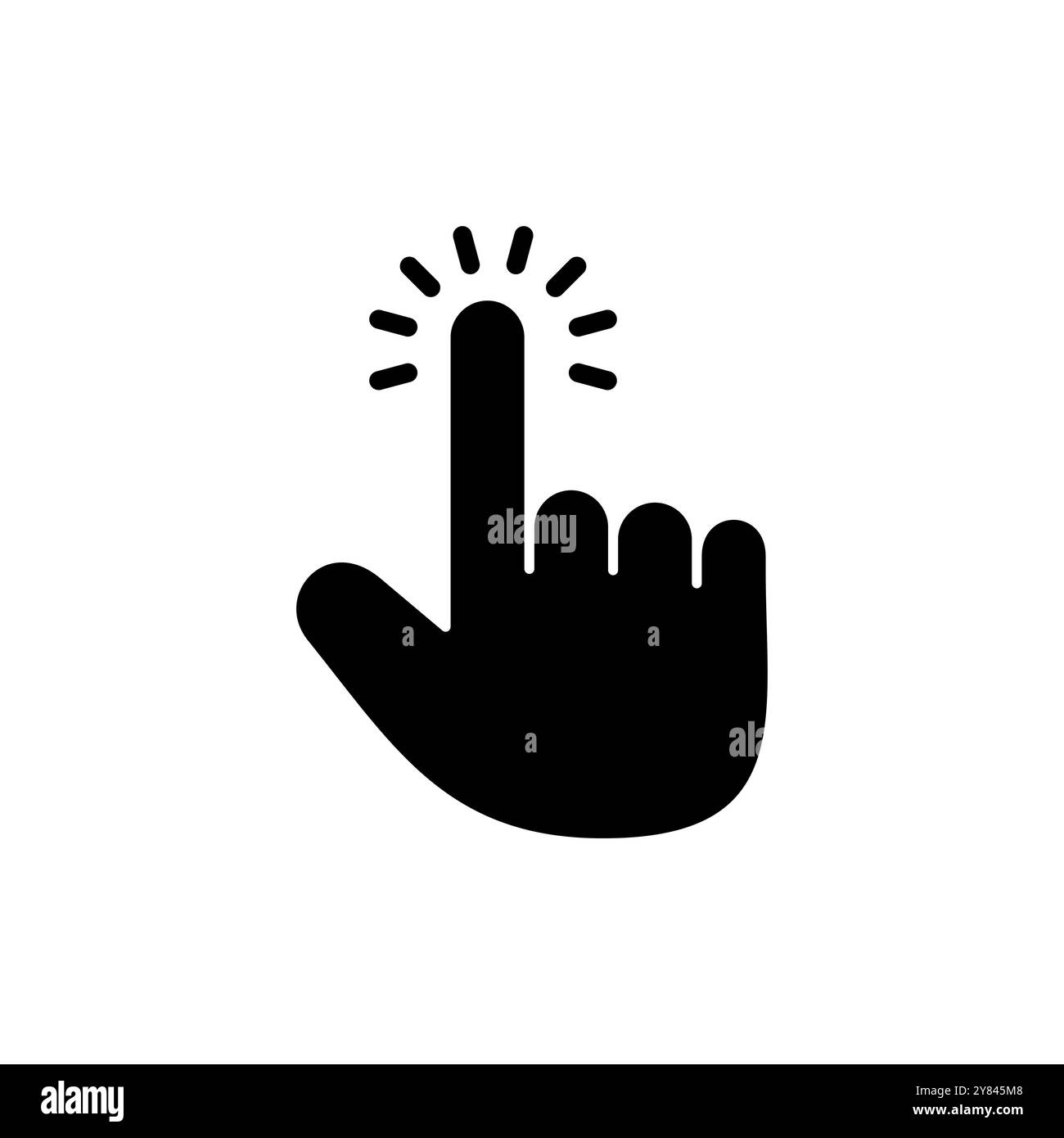 Vecteur d'icône de curseur de main. symbole et signe du curseur. clic sur l'icône du curseur de la main Illustration de Vecteur