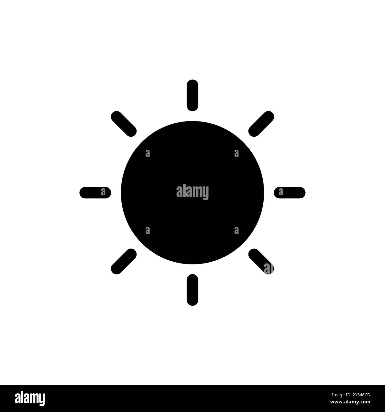 Vecteur d'icône Sun. Symbole et symbole de luminosité Illustration de Vecteur