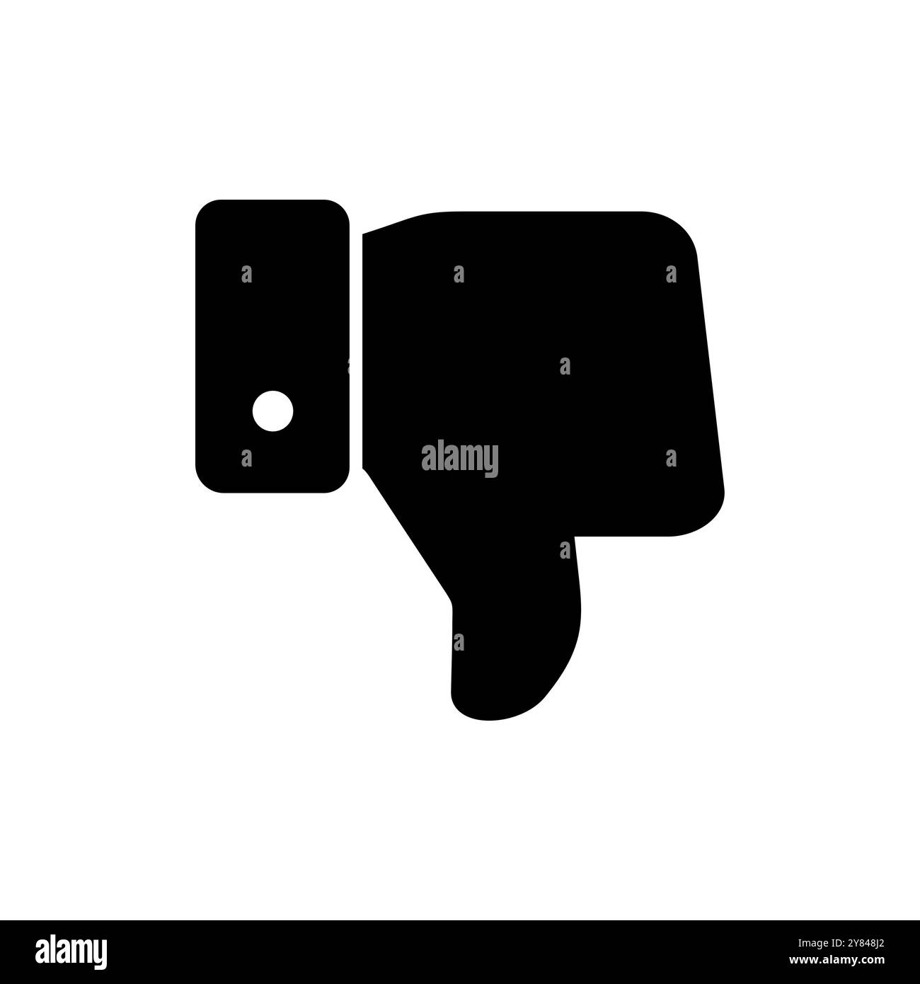 Vecteur d'icône de n'aime pas. n'aime pas le signe et le symbole. Main avec le pouce vers le bas Illustration de Vecteur