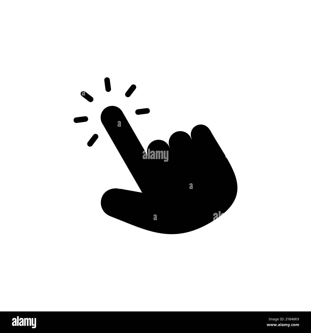 Vecteur d'icône de clic manuel. signe pointeur et symbole. icône de curseur de main Illustration de Vecteur