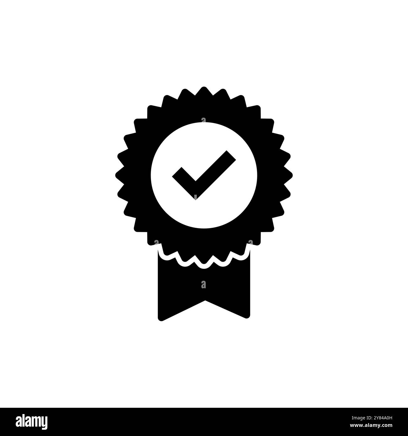 Vecteur d'icône approuvé. Icône médaille certifiée Illustration de Vecteur