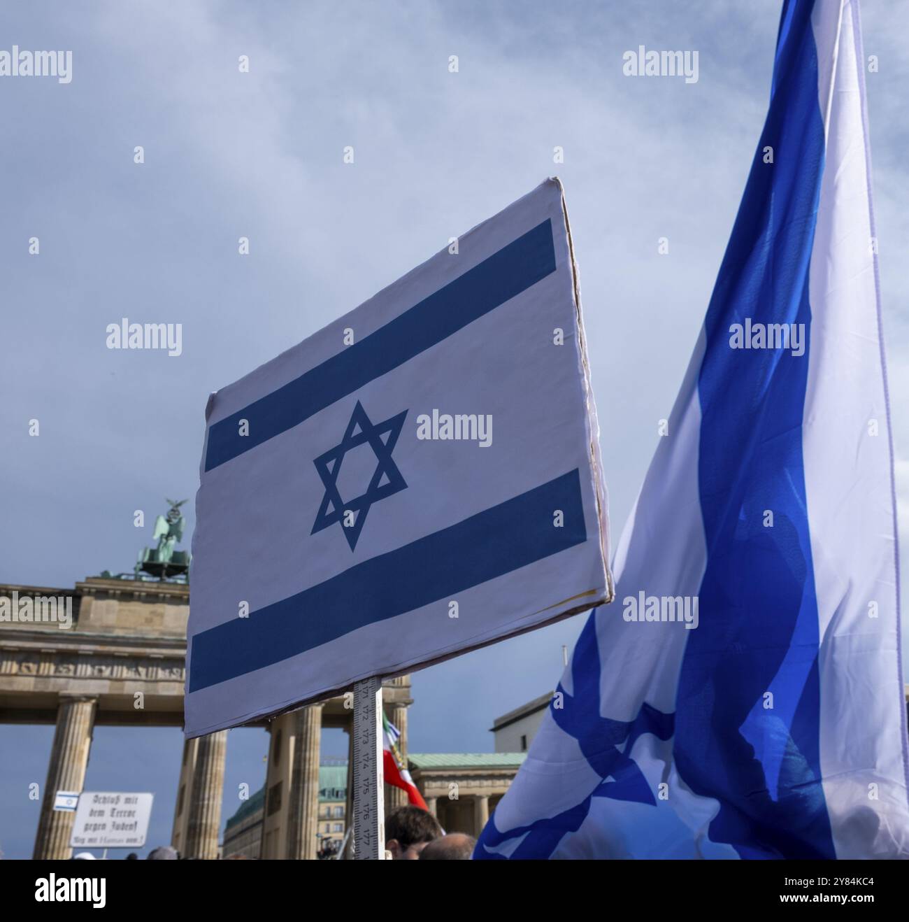 Allemagne, Berlin, 22 octobre 2023, rassemblement de solidarité pour Israël. Rassemblement debout contre la terreur, la haine et l’antisémitisme, dans la solidarité et la compassion Banque D'Images