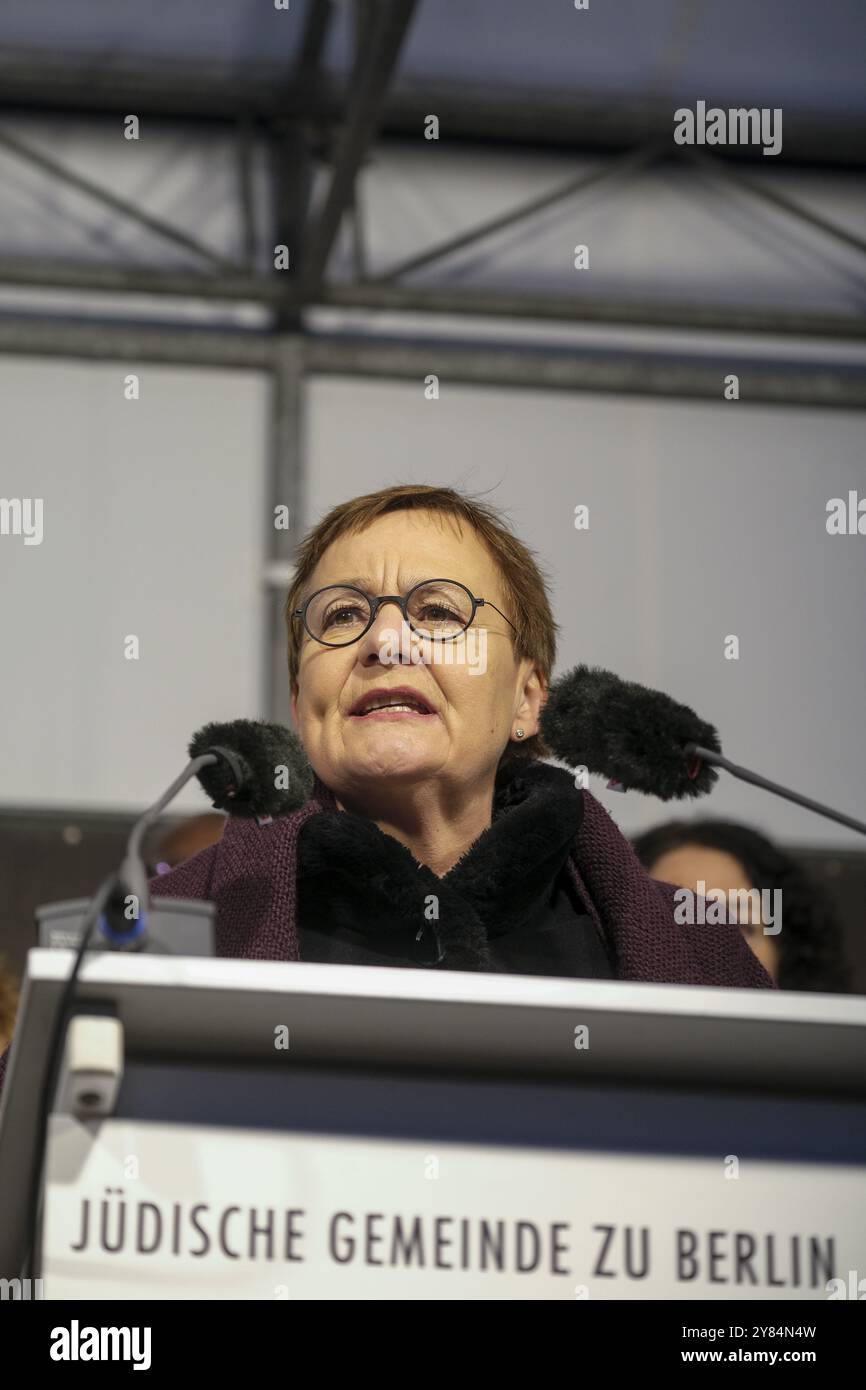 Allemagne, Berlin, 27.10.2023, la communauté juive appelle à une action solidaire. Le 27 octobre 2023, la communauté juive de Berlin tient une solidarité Banque D'Images