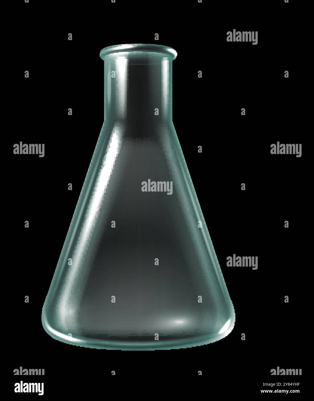 Maquette de flacon de laboratoire. Outil scientifique. EQUIPEMENT médical Illustration de Vecteur