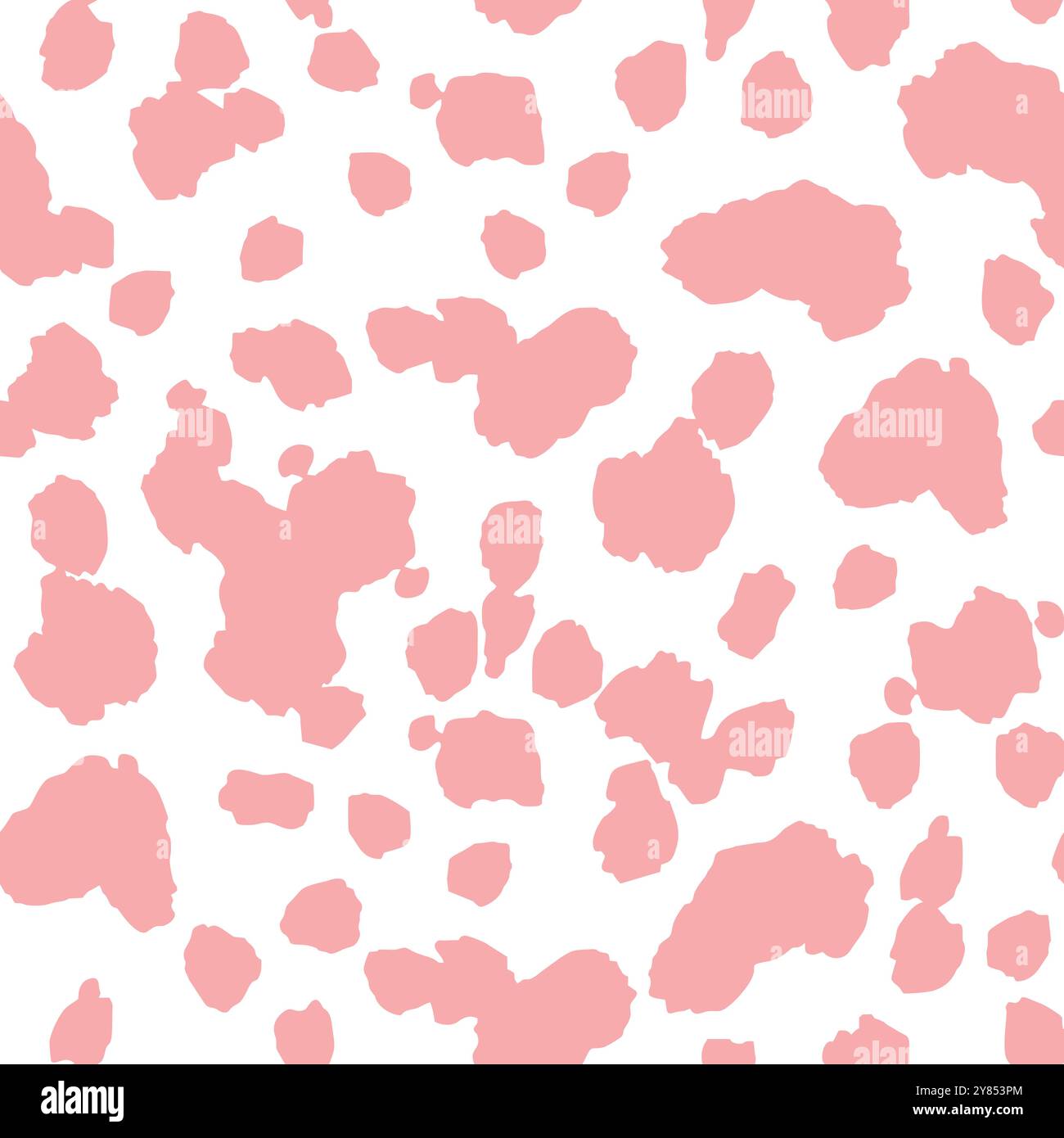 Motif à pois rose sans couture. Arrière-plan vectoriel ludique et polyvalent de la dispersion des taches abstraites dessinées à la main dans une variété de couleurs douces. Modèle Illustration de Vecteur