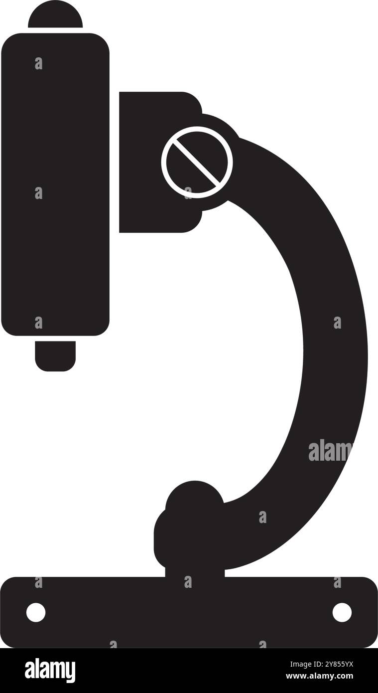 conception de logo d'illustration vectorielle d'icône de microscope Illustration de Vecteur