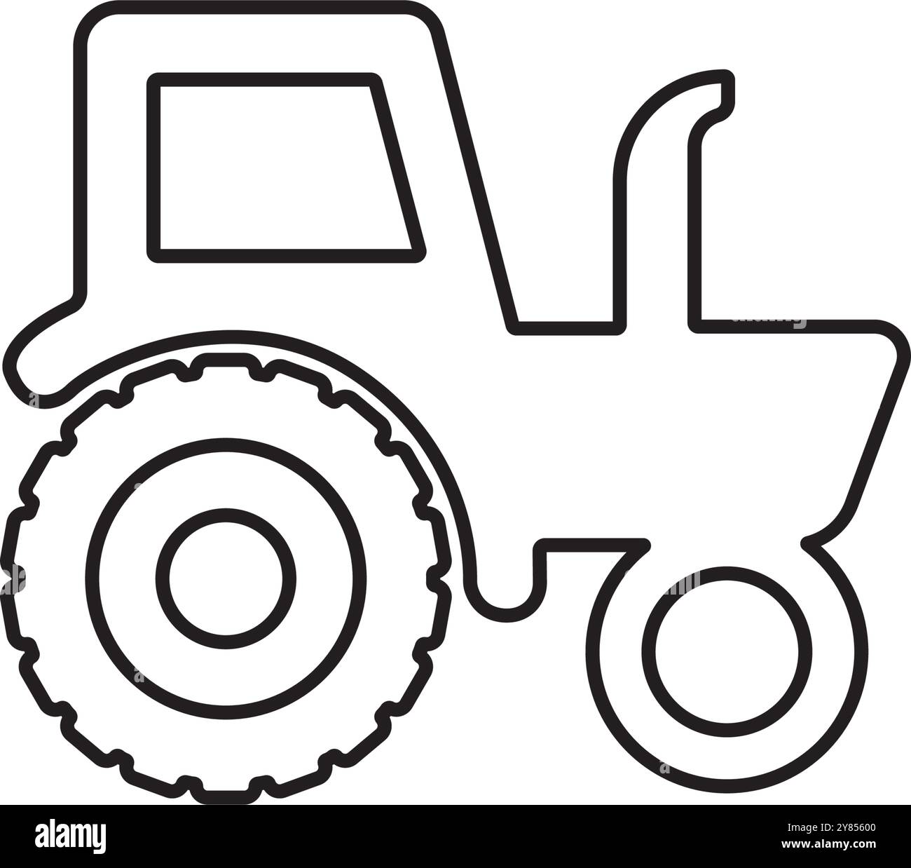 conception de logo d'illustration vectorielle d'icône de tracteur Illustration de Vecteur