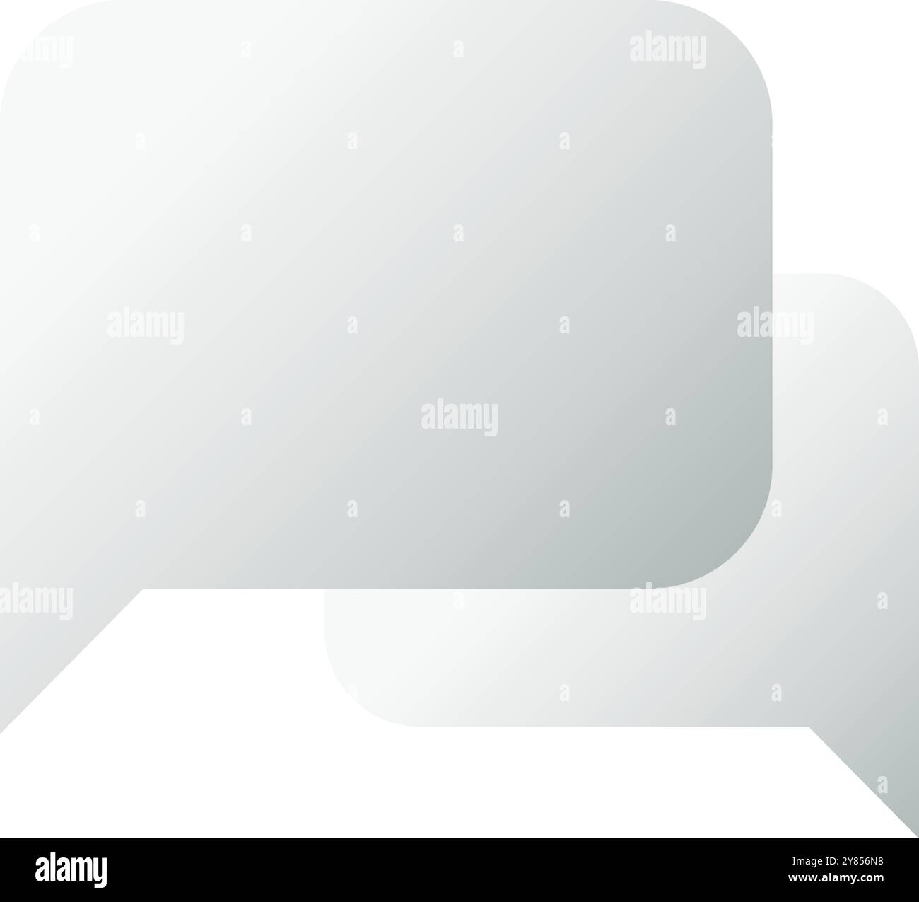 Symbole de message de discussion. Forme d'ombre lisse blanche Illustration de Vecteur