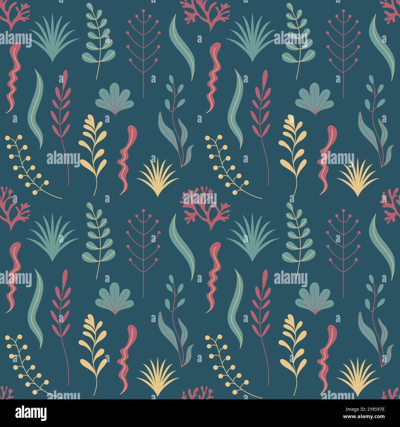 Cette image est un modèle sans couture d'art plat vectoriel. Illustration de Vecteur