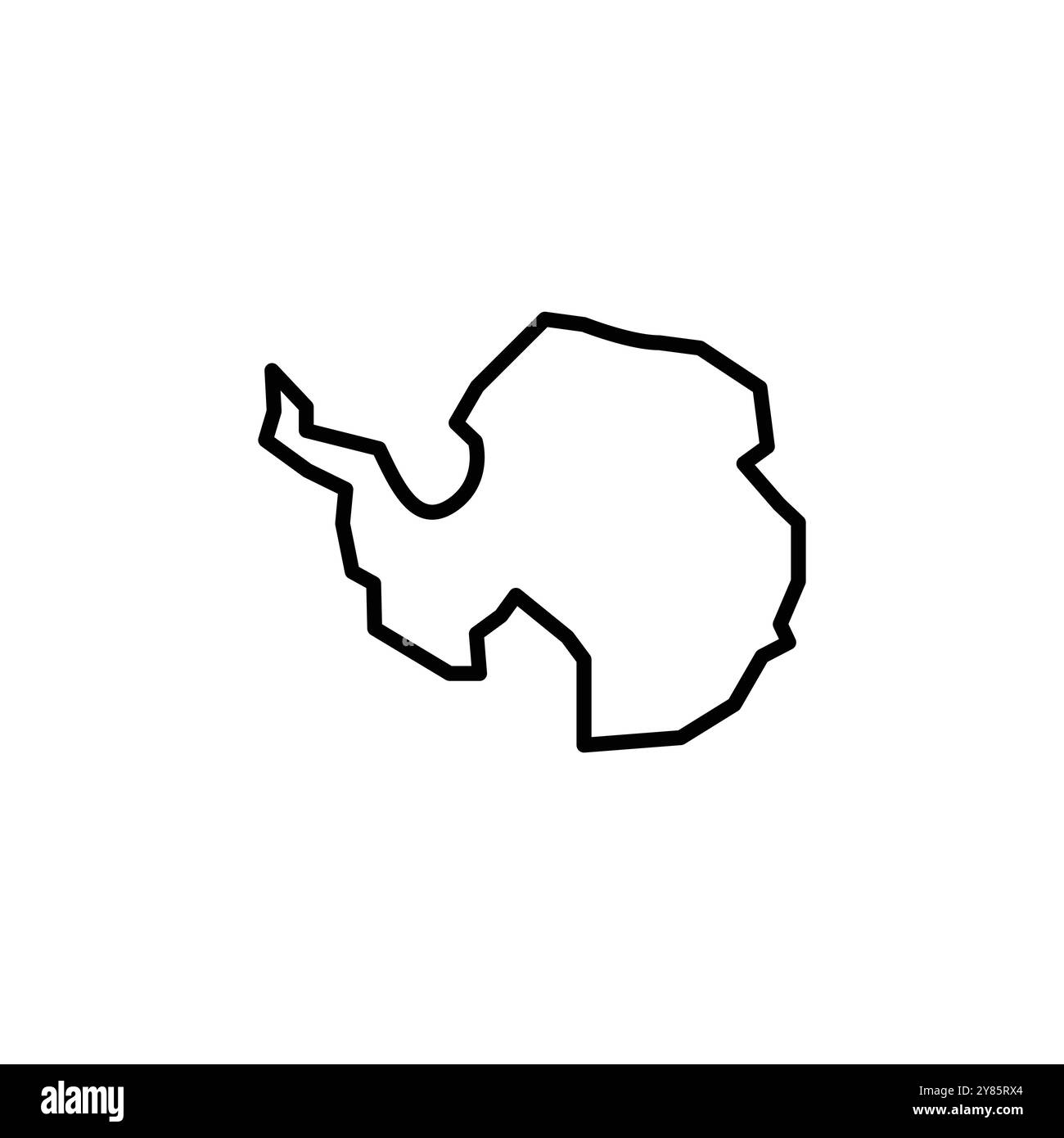 Icône de carte Antarctique Illustration de Vecteur