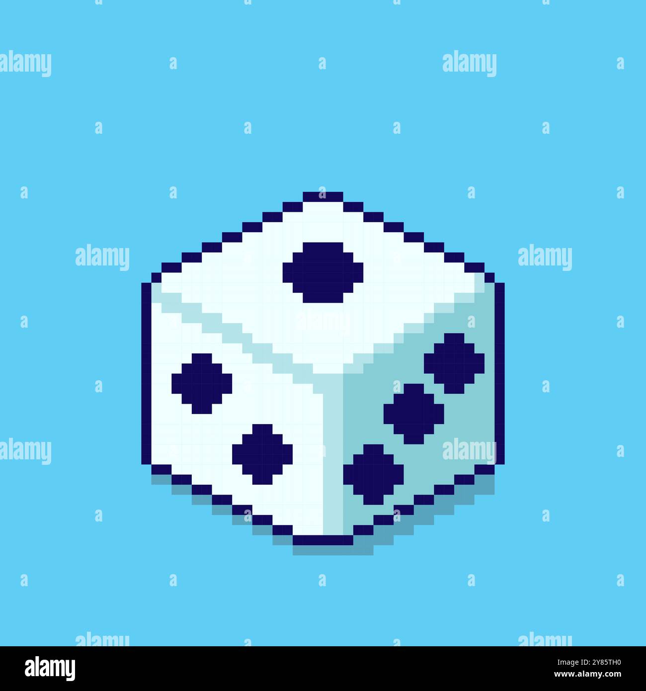 Design D'actif de jeu de dés Pixel art Illustration de Vecteur