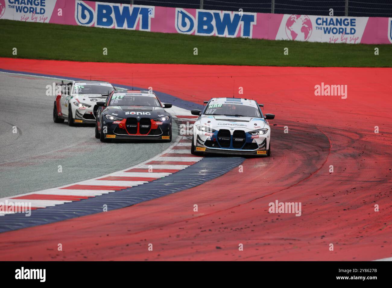 Joseph Warhurst (GBR) / Tom Edgar (GBR), #47, BMW M4 GT4, Team : FK performance Motorsport (DEU), M Ritson (GBR) / Gianni van de Craats (NLD), #48, BMW M4 GT4, Team : FK performance Motorsport (DEU), Motorsport, ADAC GT4 Allemagne, 2024, Red Bull Ring, Spielberg, Oesterreich, 29.09.2024 Foto : Eibner-Pressefoto/Juergen Augst Banque D'Images