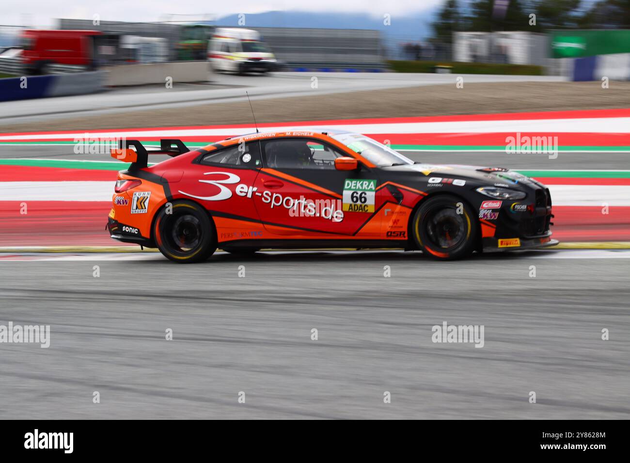 Philip Wiskirchen (DEU) / Markus Eichele (DEU), #66, BMW M4 GT4, Team : ME Motorsport (DEU), Motorsport, ADAC GT4 Allemagne, 2024, Red Bull Ring, Spielberg, Oesterreich, 29.09.2024 Foto : Eibner-Pressefoto/Juergen Augst Banque D'Images