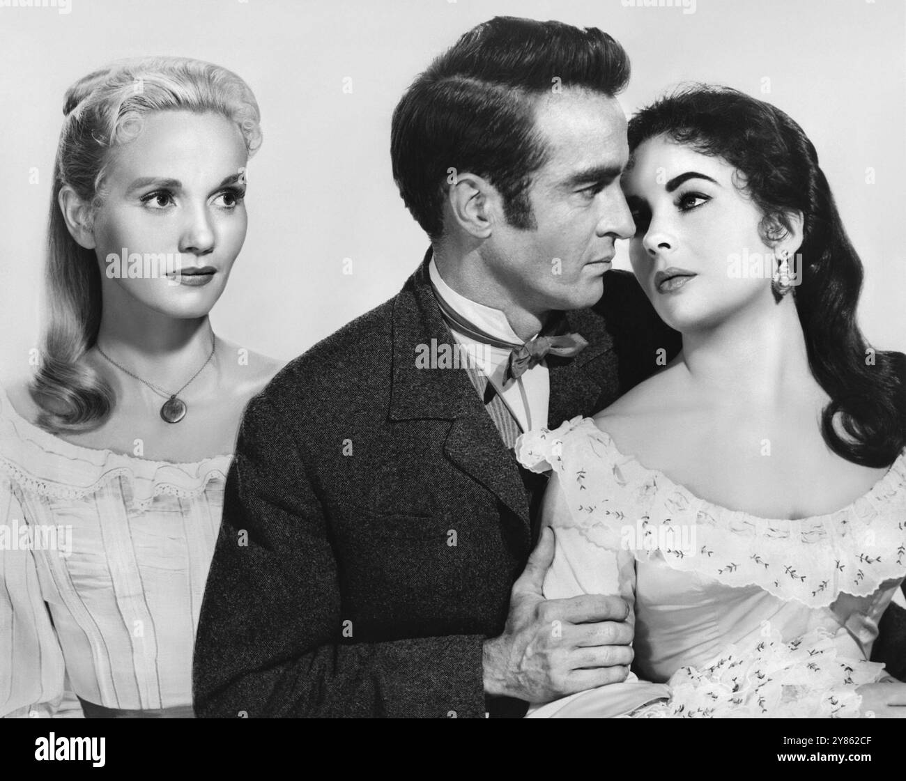EVA Marie Saint, Montgomery Clift et Elizabeth Taylor (comté de Raintree) 1957 Banque D'Images